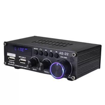Blitzwolf AS-22 Audio Amplifier, 45W, Bluetooth 5.0, USB + Remote Control (Black)