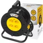 BLO PR-61 30m ilginimo laidas su rite, 4 įžeminti lizdai, šiluminė apsauga, 3x1,5mm² H05VV-F kabelis, IP20, 16A/230V, maks. 3680W išvyniojus