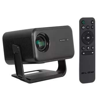 BLOW AndroidTV FullHD MaxView nešiojamasis projektorius juodos spalvos