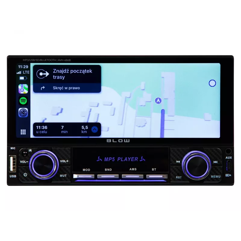 BLOW AVH-686B RDS MP3/USB/Micro SD/Bluetooth Automobilio radijas