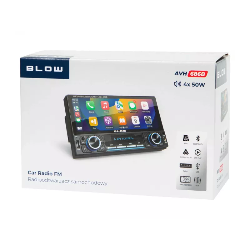 BLOW AVH-686B RDS MP3/USB/Micro SD/Bluetooth Automobilio radijas