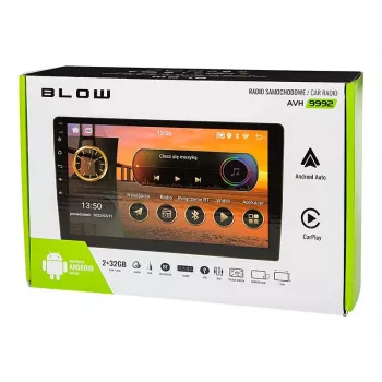 BLOW AVH-9992 2DIN 9 inch Android automobilinis radijas su WiFi, GPS, Apple CarPlay