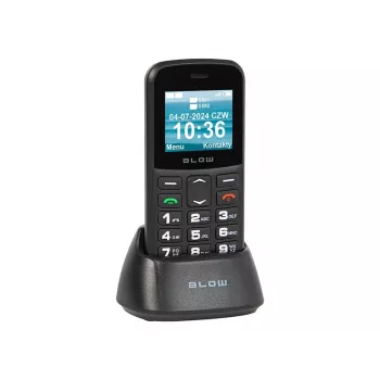 BLOW juodas senjorų telefonas su stovu S18D