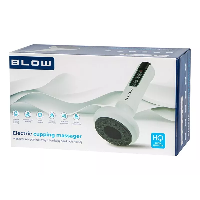 BLOW CUPPING PRO Anti-Cellulite Massager su kinišku kaukimu, 12 siurbimo ir šilumos lygių, raudonos šviesos terapija, įkraunamas
