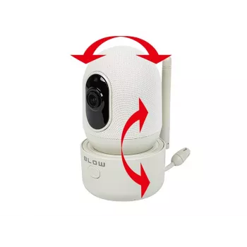 BLOW Electronic Baby Monitor su 5.5 inch LCD WiFi monitoriumi, Full HD kamera, Pan/Tilt/Zoom, naktiniu matymu, dvipusiu garsu, temperatūros jutikliu, lopšinėmis, 300m atstumu