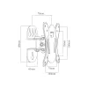 BLOW TV LCD Wall Mount HQ 10-27 Type X | Fiksuotas laikiklis 10-27 colių ekranams, VESA 75/100, 20 kg, juodas