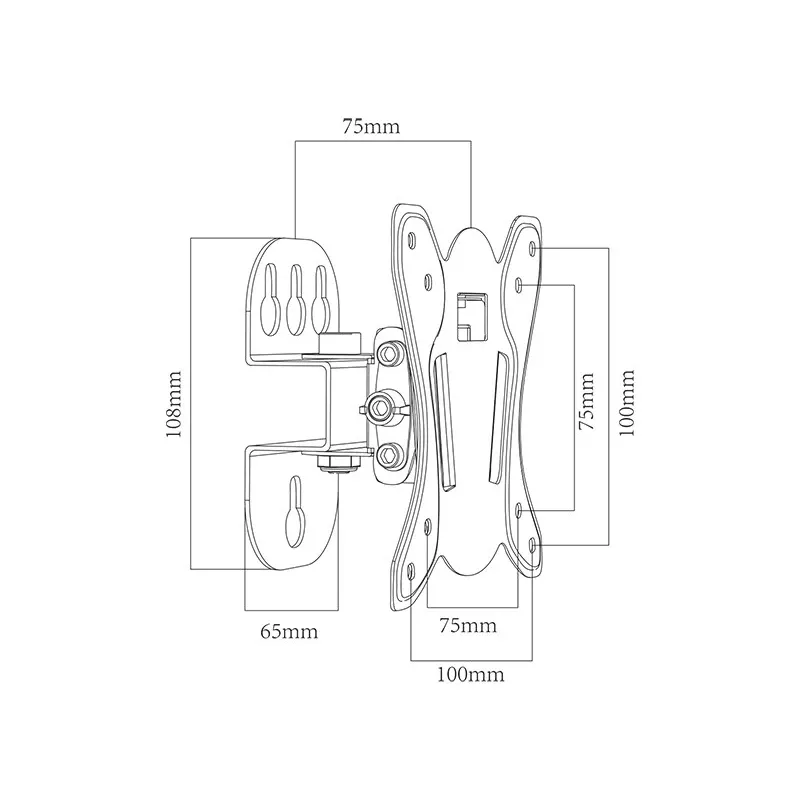 BLOW TV LCD Wall Mount HQ 10-27 Type X | Fiksuotas laikiklis 10-27 colių ekranams, VESA 75/100, 20 kg, juodas