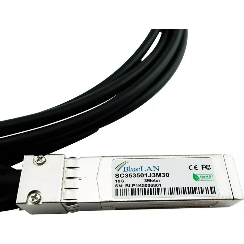 BlueLAN Force10 CBL-10GSFP-DAC-1.5M suderinamas tiesioginio prijungimo kabelis (DAC) - pasyvus 10 Gigabit dviejų ašių varinis SFP+ į SFP+ - 1,5 metro
