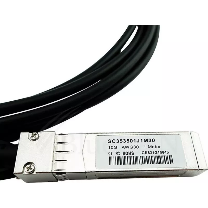 BLUELAN SFP-H10GB-CU0.5M-BL suderinamas su Cisco SFP-H10GB-CU0.5M 10GBASE-CR pasyvus SFP+ į SFP+ tiesioginio prijungimo kabelis, 0,5 metro, AWG30