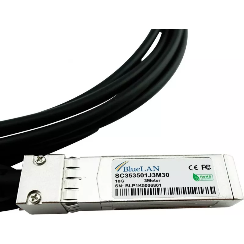 BlueOptics 10GBASE-CR Passive SFP+ Direct Attach Cable, 2 metrai, pramoninė klasė