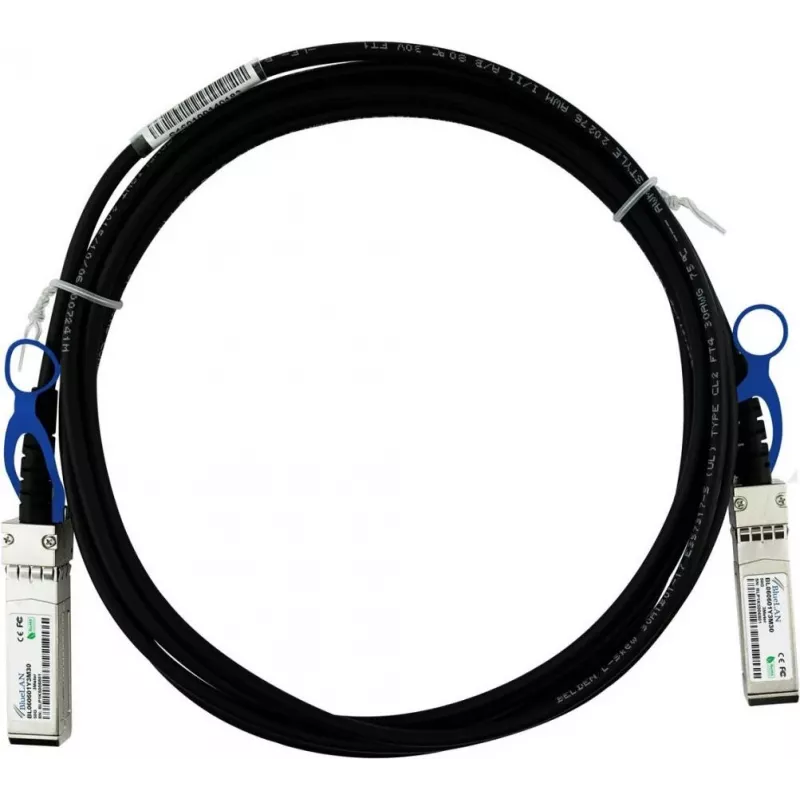 BLUEOPTICS Suderinamas Cisco SFP-50G-CU3M BlueLAN 50GBASE-CR Pasyvus SFP56 į SFP56 Tiesioginio Prijungimo Kabelis, 3 Metrai (SFP-50G-CU3M-BL)