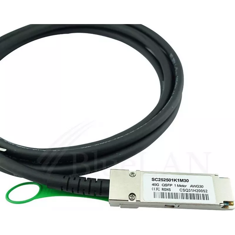 BlueOptics MikroTik Q+DA0003 suderinamas BlueLAN QSFP tiesioginio prijungimo kabelis, 40GBASE-CR4, 30AWG, 3 m
