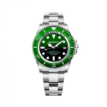 BOBROFF MAN BF0002J1bv Analoginis kvarcinis laikrodis 44mm Juoda oda