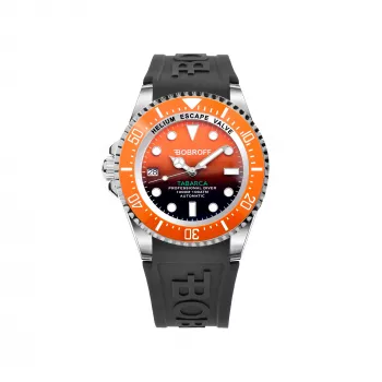 BOBROFF MAN BF0004ibnBFS Analoginis kvarcinis laikrodis 42mm Nerūdijantis plienas Juodas ciferblatas Natūrali oda