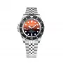 BOBROFF MAN BF0004iJ 42mm Quartz Analog Watch Black Dial Genuine Leather Strap