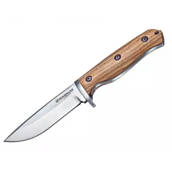 Boker Magnum Zebra Drop sulankstomas peilis 02SC337, 440A nerūdijančio plieno Drop Point ašmenys, Zebramedžio rankena, Liner Lock, EDC kišeninis peilis