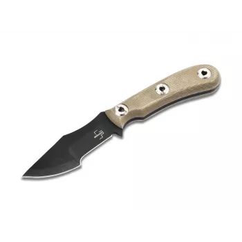 Boker Plus Micro Tracker 2.0 fiksuoto ašmenų peilis, 154CM Stonewash Drop Point, Micarta rankena, Kydex makštis
