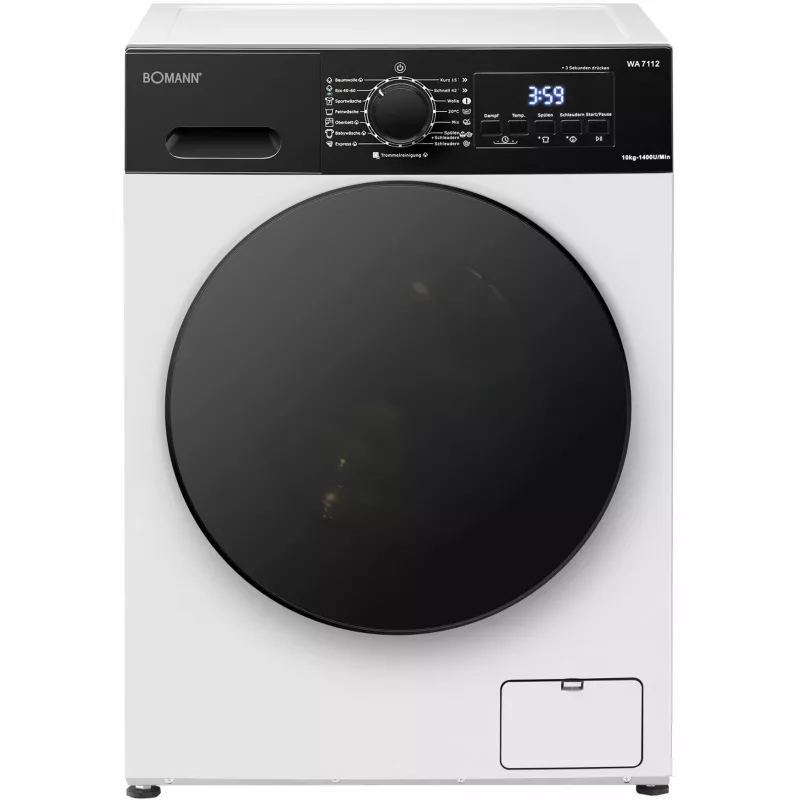 BOMANN WA 7112 širdelės formos vaflinė, 1000 W, balta/juoda