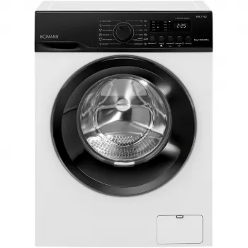 BOMANN WA 7162 Priekinio pakrovimo skalbimo mašina, 7 kg, 1400 aps./min., balta/juoda