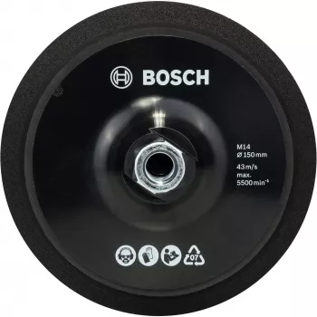 Bosch 2608612027 Atraminis diskas M14 150 mm Hook-and-Loop kampiniams šlifuokliams