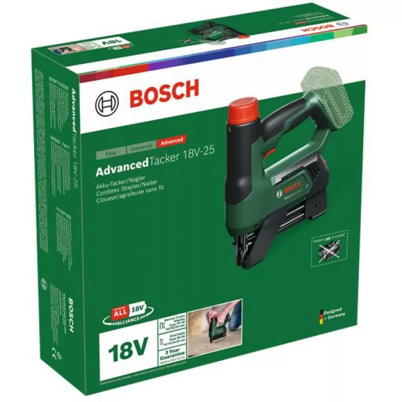 Bosch AdvancedTacker 18V-25 Belaidis segiklis/vinys (be įkroviklio ir akumuliatoriaus) Žalia/Juoda