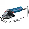 Bosch kampinis šlifuoklis GWS 12-125 Professional + deimantinis pjovimo diskas mėlynas 1,200 W (06013A6102)
