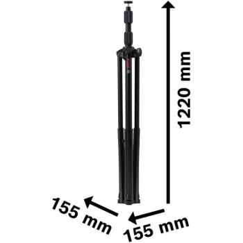 Bosch statybinis šviestuvų stovas GLT 300-40 Professional (juodas, 5/8 colio srieginis M10) 06188000MT