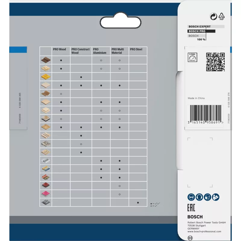 Bosch Expert for Wood diskinis pjūklas 140 x 20 mm, 30 dantų, TCT, ATB, rankiniams pjūklams 2608837747