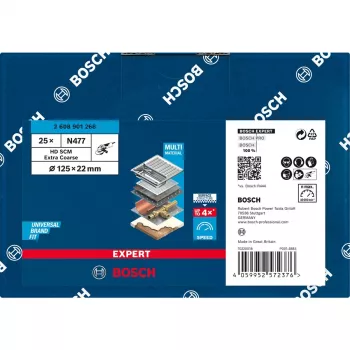 Bosch Expert HD SCM N477 paviršiaus kondicionavimo diskas, 125 mm, ypač šiurkštus, nerūdijančiam plienui, spalvotiesiems metalams, plieno lakštams, dažams ant medžio