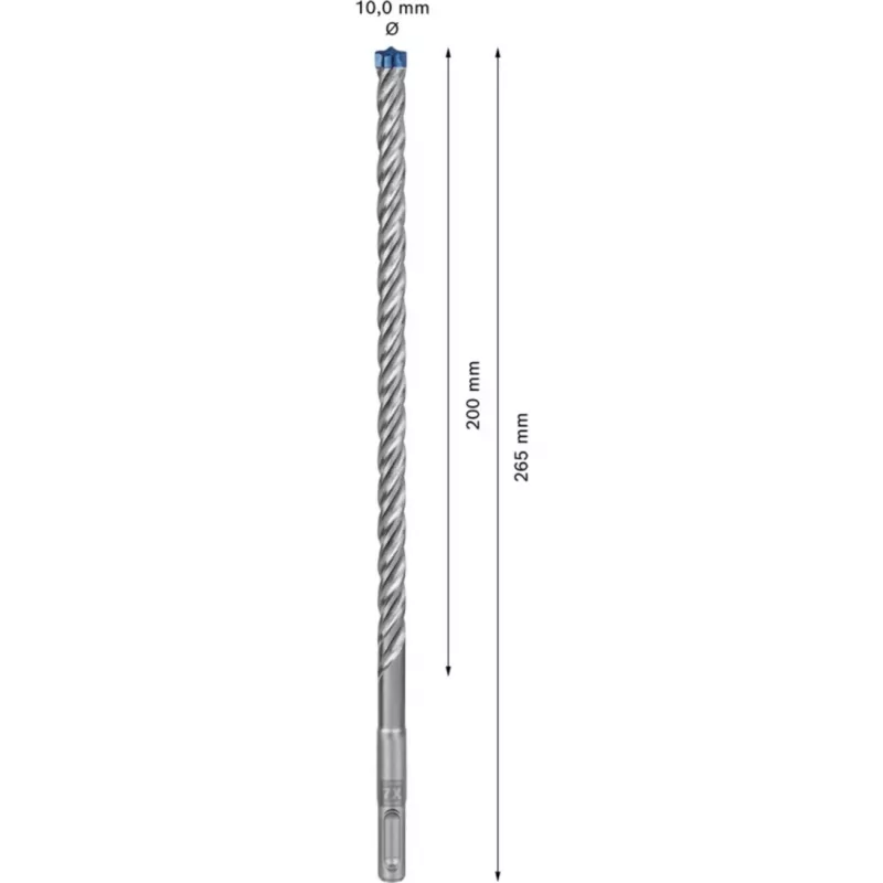 Bosch EXPERT SDS plus-7X grąžtų gręžtuvui rinkinys 10 mm, 30 vienetų, 265 mm ilgio 2608900188
