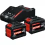 BOSCH EXPERT Starter Set 18V, 2x EXBA 18V-150 + Įkroviklis EXAL18V-160 (Juoda, 2x Li-Ion akumuliatorius 15Ah, AMPShare Alliance)