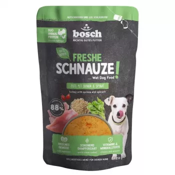 BOSCH Freshe Schnauze šlapias šunų maistas su kalakutiena, kvinoja ir špinatais – 250 g