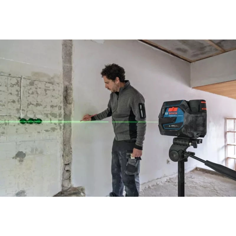 Bosch GCL 12V-50-22 CG Professional kombinuotasis lazerinis rinkinys su RM 20 laikikliu, BT 150 trikoju, 2,0Ah baterija, įkrovikliu ir L-BOXX 0601066S01