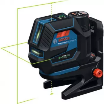 Bosch GCL 12V-50-22 CG Professional belaidis kombinacinis lazeris (mėlynas/juodas, žalios lazerio linijos ir svambalo taškai, su RM 20 besisukančiu laikikliu)