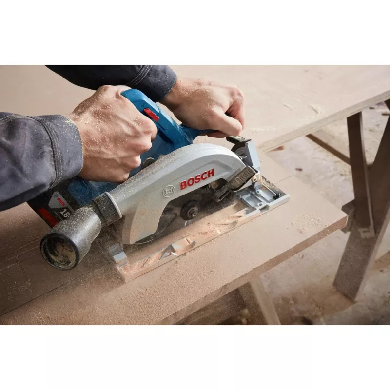Bosch GKS 18V-57-2 Professional akumuliatorinis diskinis pjūklas Solo (diskas 165 mm, 18 V, bešepetėlinis, L-BOXX dėžėje)