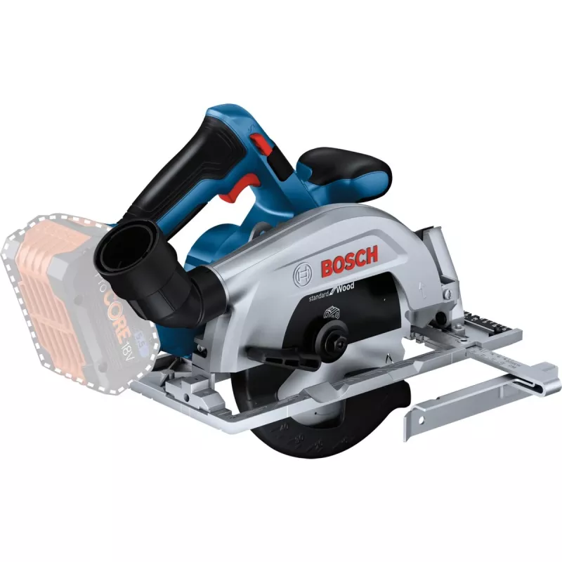 Bosch GKS 18V-57-2 Professional akumuliatorinis diskinis pjūklas Solo (diskas 165 mm, 18 V, bešepetėlinis, L-BOXX dėžėje)
