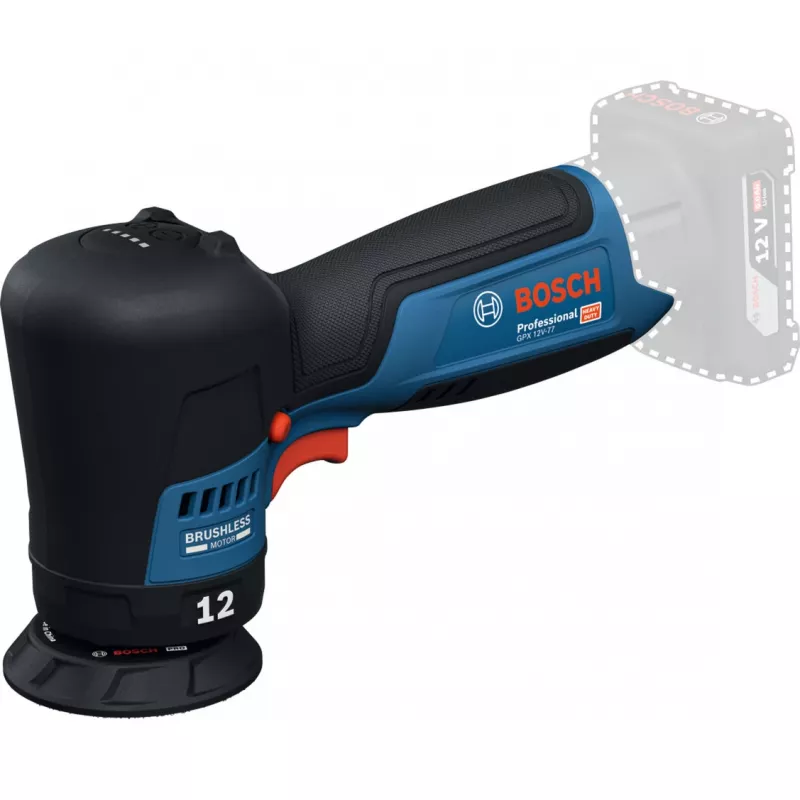 Bosch GPX 12V-77 Professional belaidis ekscentrinis šlifuoklis 12V, be akumuliatoriaus