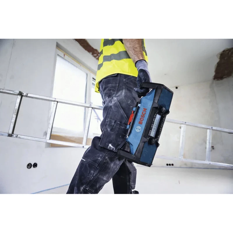 BOSCH HEAVY DUTY GPB18V-3C Professional Bluetooth FM Radio (Mėlyna/Juoda, Įrankis be akumuliatoriaus)