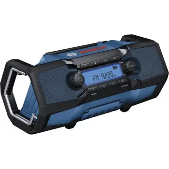 BOSCH HEAVY DUTY GPB18V-3C Professional Bluetooth FM Radio (Mėlyna/Juoda, Įrankis be akumuliatoriaus)