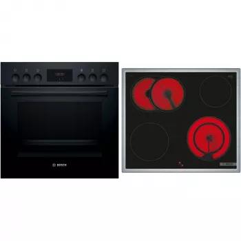 Bosch HND211LB2 Juodas įmontuojamas orkaitės ir indukcinės kaitlentės rinkinys (HEF113BB0 + NKN645GA2E)