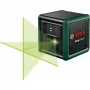 Bosch Home and Garden Quigo Green Set kryžminio linijinio lazerio rinkinys su spaustuku, adapterio plokštele ir 1,1 m aliuminio trikoju 0603663CZ1