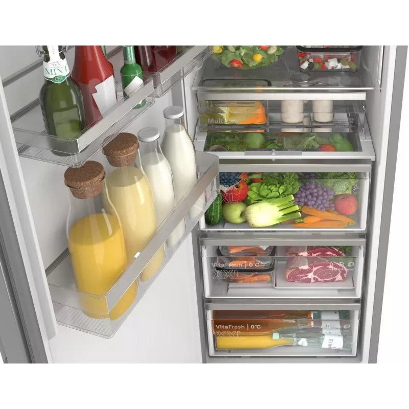 Bosch KSN36AICM Laisvai pastatomas šaldytuvas su šaldikliu, 302 L, NoFrost, Inox-look, energijos klasė C