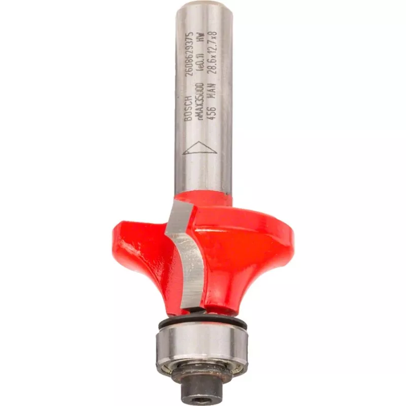 Bosch Power Tools Expert medienai apvalinimo freza, spindulys 7,9 mm, 8 mm kotas, dviejų ašmenų, su kreipiamuoju rutuliniu guoliu