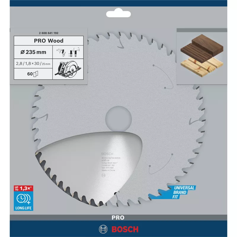 Bosch Power Tools PRO medinis diskinis pjūklas 235 mm, 60 dantų, 30 mm anga rankiniams diskiniams pjūklams