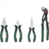 Bosch Powertools 4 dalių replių rinkinys 1600A02W7K su kombinuotomis, įstrižinėmis, smailianosėmis ir vandentiekio replėmis, žalia/juoda