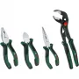 Bosch Powertools 4 dalių replių rinkinys 1600A02W7K su kombinuotomis, įstrižinėmis, smailianosėmis ir vandentiekio replėmis, žalia/juoda