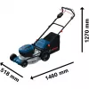 BOSCH POWERTOOLS Belaidis vejapjovė GRA 18V2-46SP Professional, 36V (2x18V), mėlyna, 2x 5.5 Ah ličio jonų baterija, įkroviklis