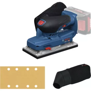 BOSCH POWERTOOLS Bekontaktis orbitinis šlifuoklis GSS 18V-18 Professional Solo, 18V (Mėlyna/Juoda, be akumuliatoriaus ir įkroviklio, L-BOXX dėžutėje)