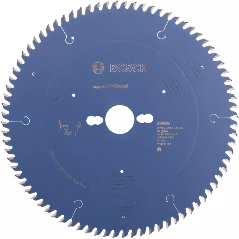 Bosch PowerTools Expert medienai diskinis pjūklas 250mm, 80 dantų, 30mm anga, ATB, staliniams pjūklams