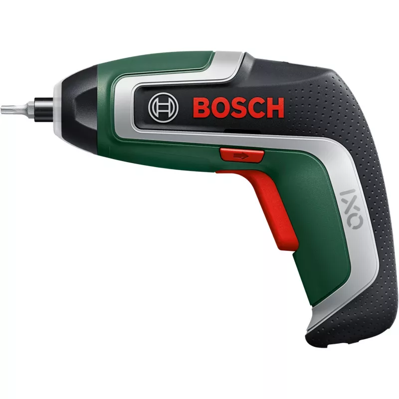 BOSCH Powertools IXO 7 Anniversary Set 3.6V belaidis atsuktuvas (žalia/juoda, Li-Ion 2.0Ah, antgalių rinkinys, sėklų rutuliukai, dėžutė)